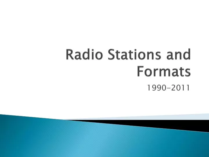 radio stations and formats
