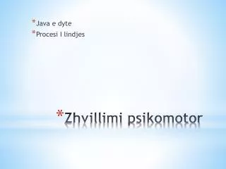 zhvillimi psikomotor