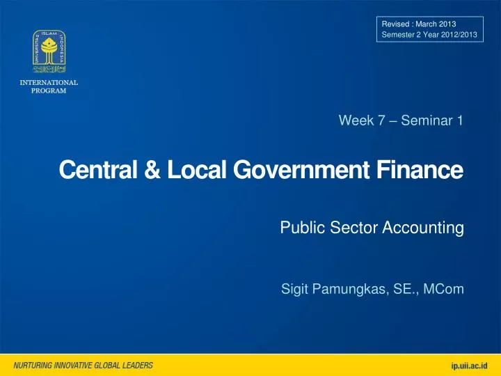 central local government finance