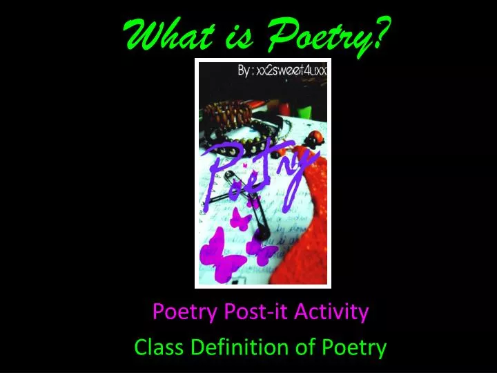 what is poetry