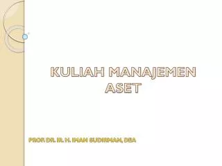 kuliah manajemen aset