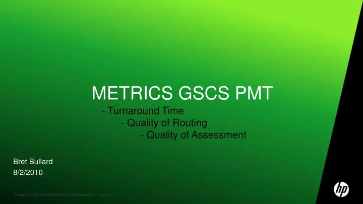 metrics gscs pmt