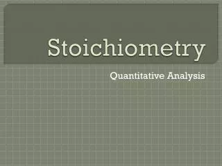 stoichiometry