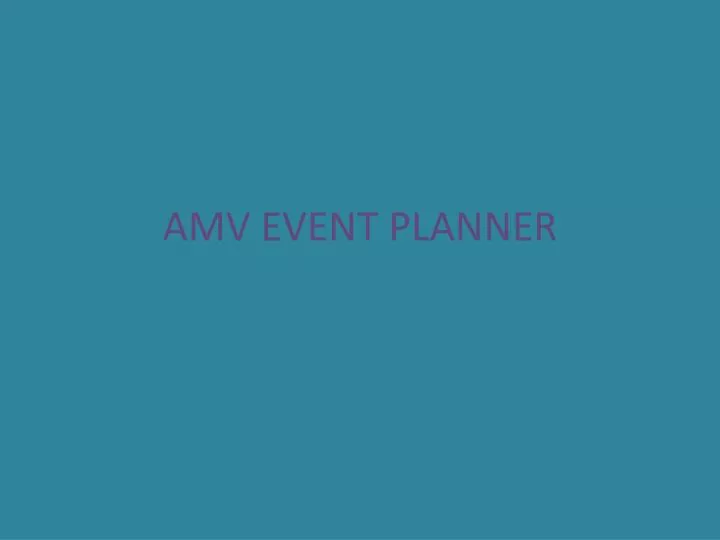 amv event planner