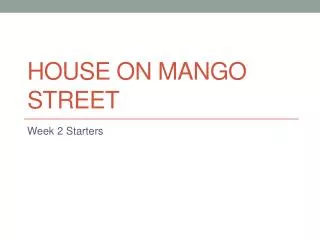 house on mango street