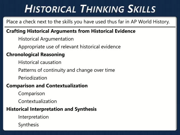 historical thinking skills