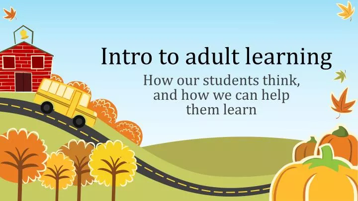intro to adult learning