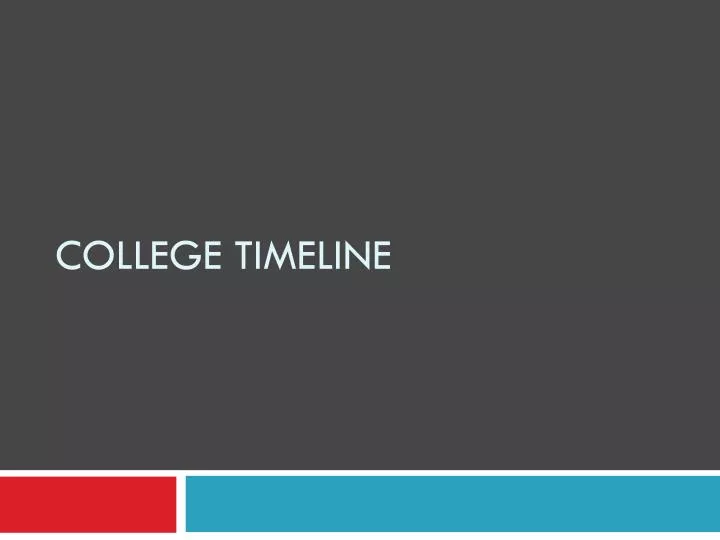 college timeline