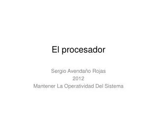 el procesador