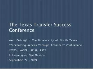 The Texas Transfer Success Conference