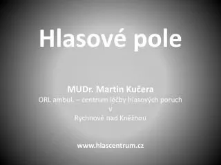 hlasov pole