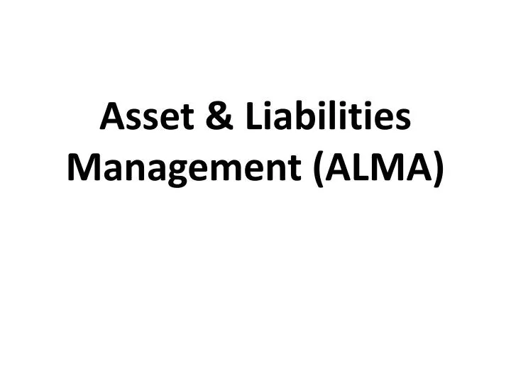 asset liabilities management alma