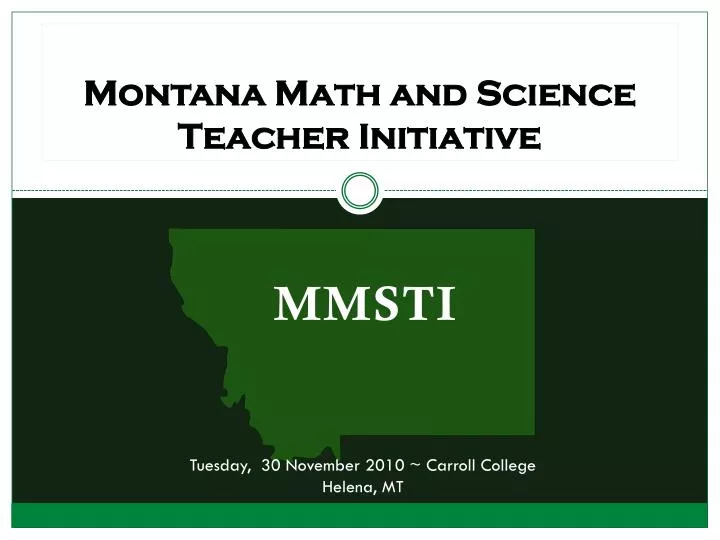 montana math and science teacher initiative