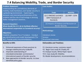 7.4 Balancing Mobility, Trade, and Border Security
