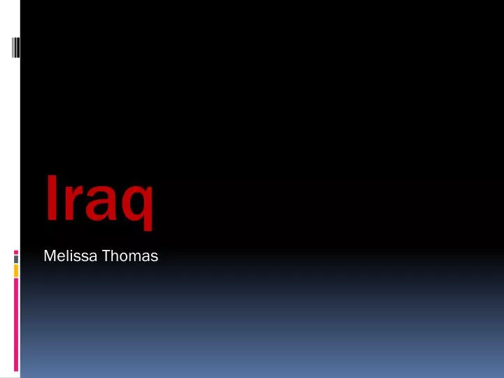 iraq melissa thomas