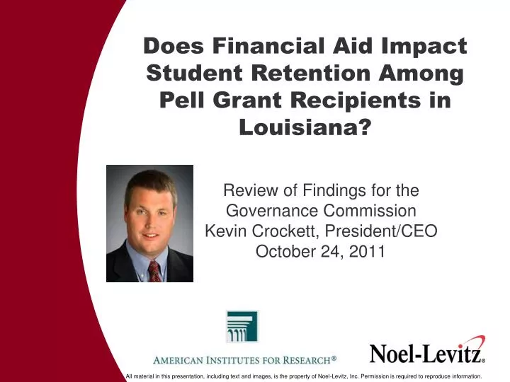does financial aid impact student retention among pell grant recipients in louisiana