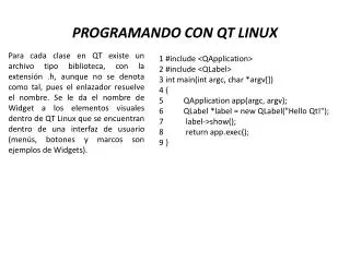 programando con qt linux