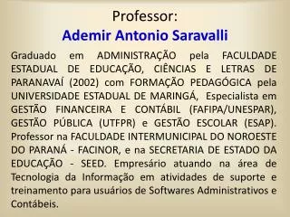 professor ademir antonio saravalli
