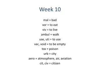 Week 10