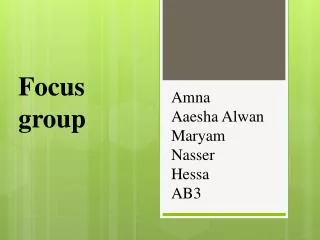 Focus group
