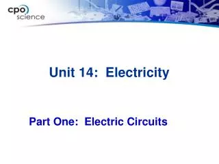 Unit 14: Electricity