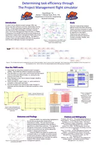 Determining task efficiency through The Project Management flight simulator