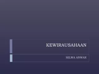 kewirausahaan