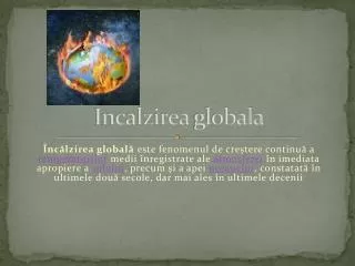 incalzirea globala