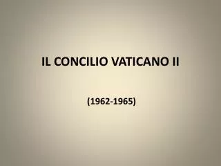 il concilio vaticano ii