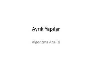 ayr k yap lar