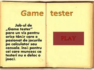 game tester