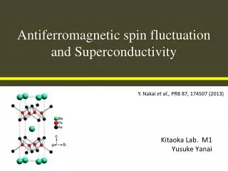 Antiferromagnetic spin fluctuation and Superconductivity