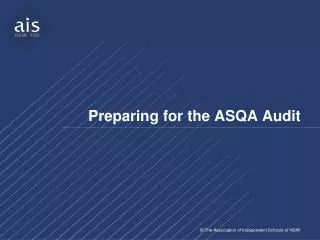 Preparing for the ASQA Audit