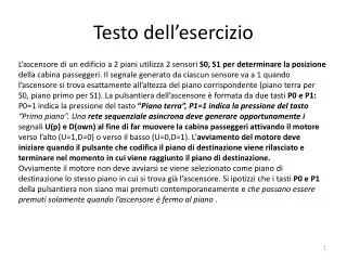 testo dell esercizio