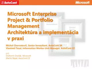 microsoft enterprise project portfolio management architekt ra a implement cia v praxi