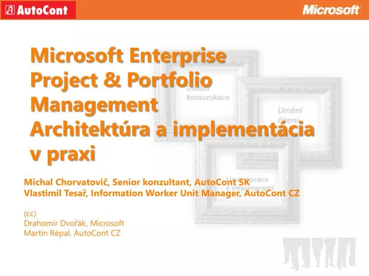 microsoft enterprise project portfolio management architekt ra a implement cia v praxi