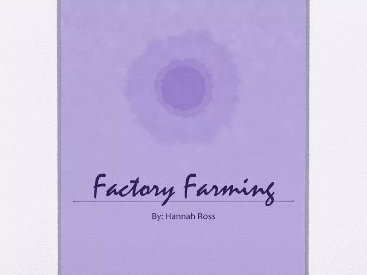 factory farming