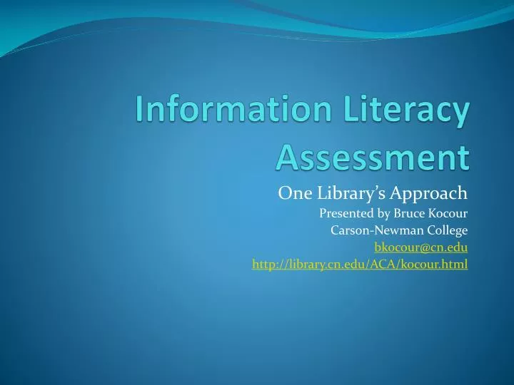 information literacy assessment