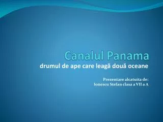 canalul panama