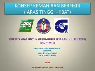 konsep kemahiran berfikir aras tinggi kbat