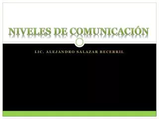 niveles de comunicaci n