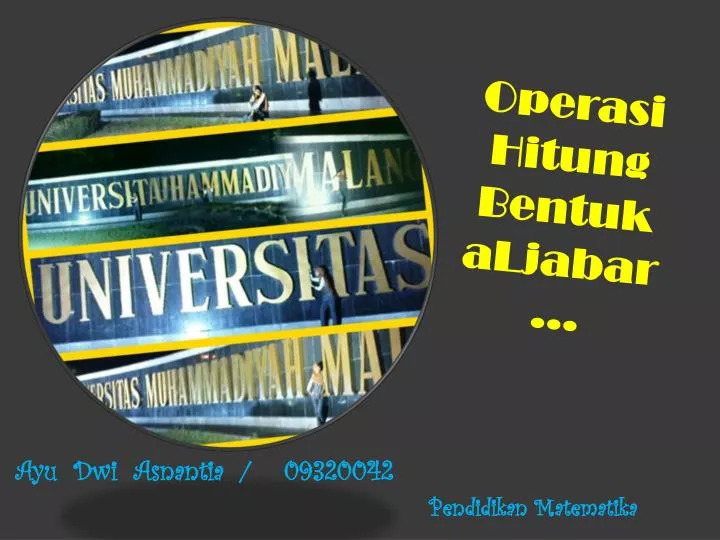 PPT - Operasi Hitung Bentuk ALjabar … PowerPoint Presentation, Free ...