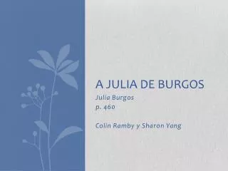 a julia de burgos