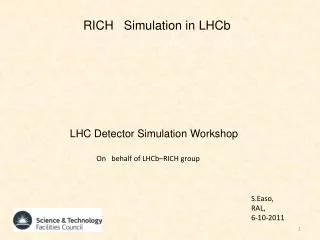 RICH Simulation in LHCb