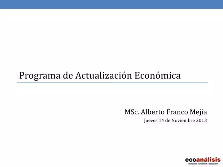 programa de actualizaci n econ mica