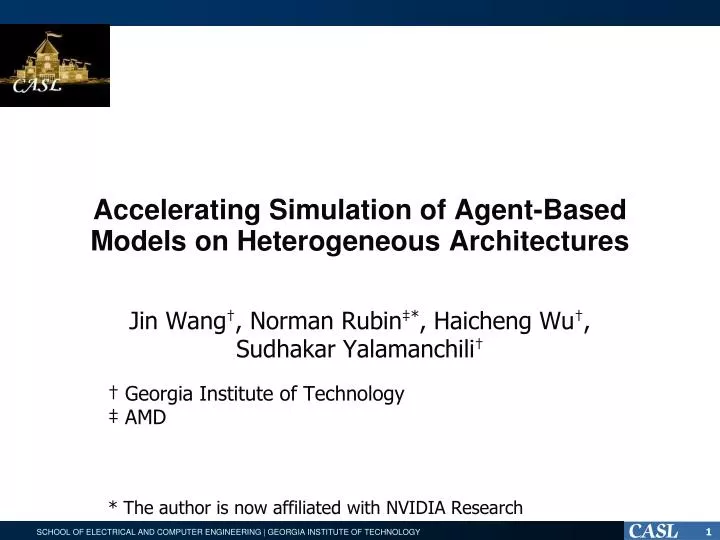 accelerating simulation of agent based models on heterogeneous architectures