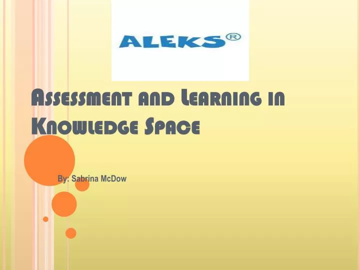 assessment and learning in knowledge space