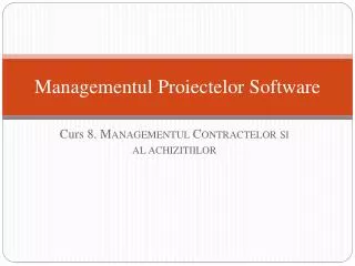 managementul proiectelor software
