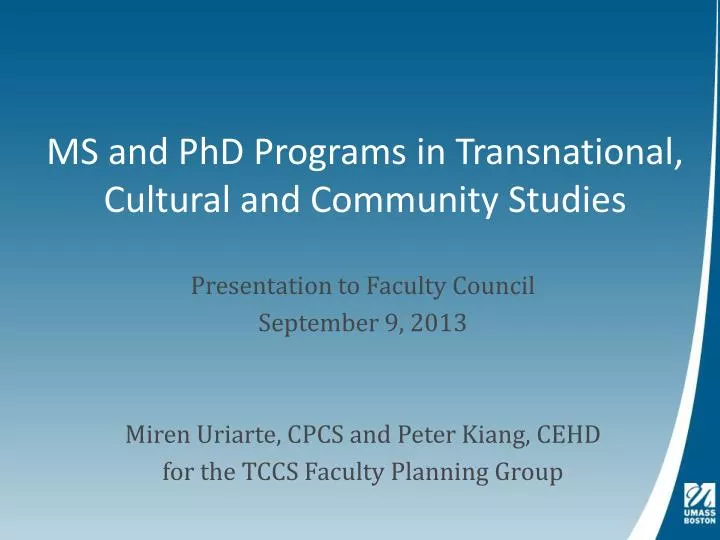ms and phd programs in transnational cultural and community studies