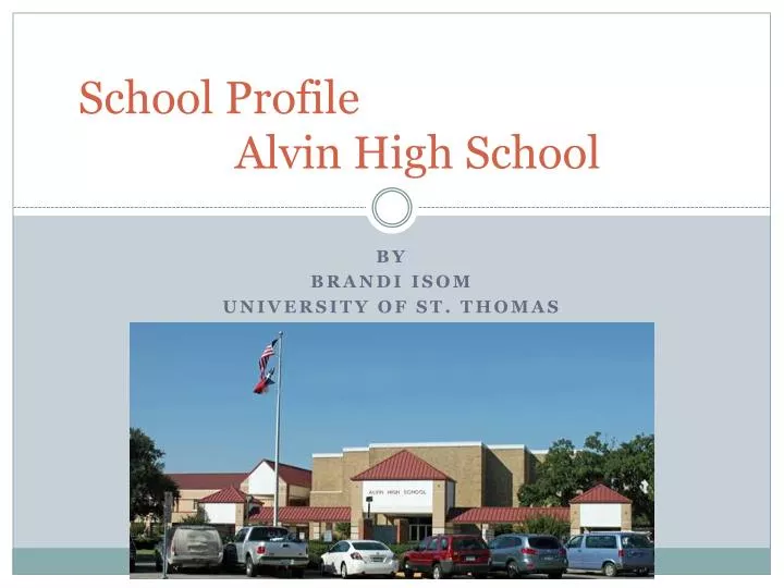 school profile alvin high school